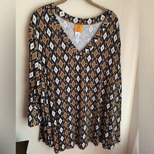 NWT Ruby Road Plus Size 4x Geometric Design Top